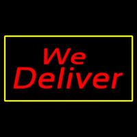 We Deliver Rectangle Yellow Neonreclame