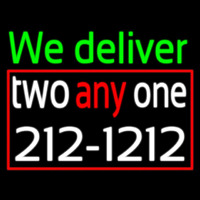 We Deliver With Number Neonreclame