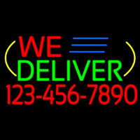 We Deliver With Phone Number Neonreclame