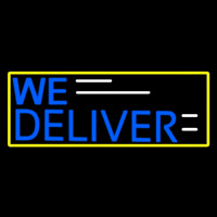 We Deliver Yellow Border Neonreclame