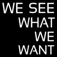 We See What We Want Neonreclame