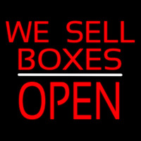 We Sell Bo es Block Open White Line Neonreclame