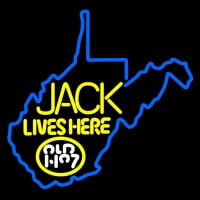 West Viginia Jack Lives Here Neonreclame