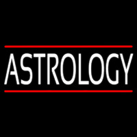 White Astrology Block Red Line Neonreclame