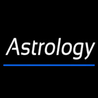 White Astrology Blue Line Neonreclame