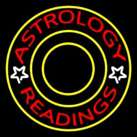 White Astrology Readings Yellow Border Neonreclame