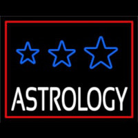 White Astrology Red Border Neonreclame