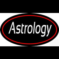 White Astrology Red Border With Oval Neonreclame