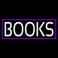 White Books Purple Border Neonreclame