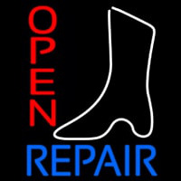 White Boot Repair Open Neonreclame