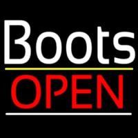 White Boots Open Neonreclame