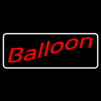 White Border Balloon Cursive Neonreclame