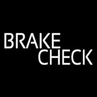 White Brake Check Neonreclame