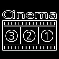 White Cinema Block Neonreclame