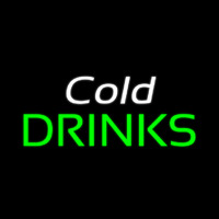 White Cold Drinks Green Neonreclame