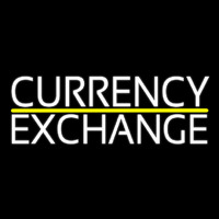 White Currency E change Neonreclame