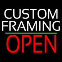 White Custom Framing With Open 1 Neonreclame