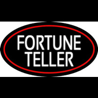 White Fortune Teller With Red Border Neonreclame