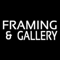 White Framing And Gallery Neonreclame