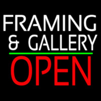 White Framing And Gallery With Open 1 Neonreclame