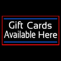 White Gift Cards Available Here Blue Line Neonreclame