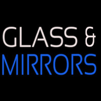 White Glass And Blue Mirrors Neonreclame