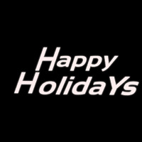 White Happy Holidays Neonreclame