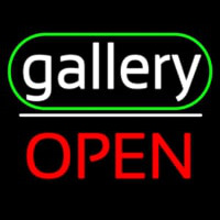White Letters Gallery With Open 2 Neonreclame