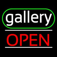 White Letters Gallery With Open 3 Neonreclame