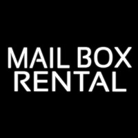 White Mail Bo  Rental Neonreclame