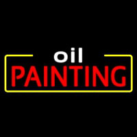 White Oil Red Painting Neonreclame