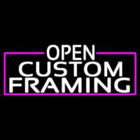 White Open Custom Framing With Pink Border Neonreclame
