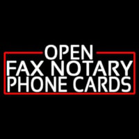 White Open Fa  Notary Phone Cards With Red Border Neonreclame