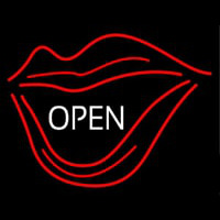 White Open Neonreclame