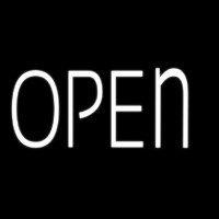 White Open Neonreclame