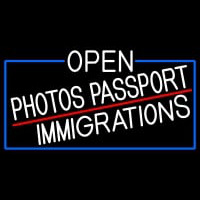 White Open Photos Passport Immigrations With Blue Border Neonreclame
