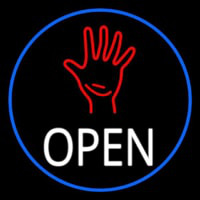 White Open Psychic Neonreclame