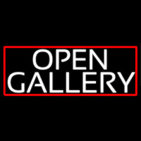 White Open With Gallery With Red Border Neonreclame
