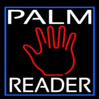 White Palm Reader Blue Border Neonreclame