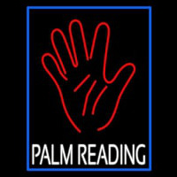 White Palm Reading Blue Border Neonreclame