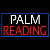 White Palm Red Reading Blue Border Neonreclame