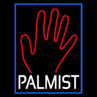 White Palmist Red Palm Neonreclame
