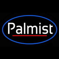 White Palmist With Red Line Blue Border Neonreclame