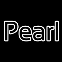 White Pearl Cursive Neonreclame