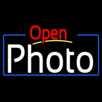 White Photo With Open 4 Neonreclame