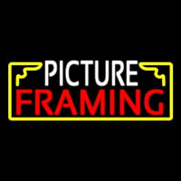 White Picture Framing With Frame Logo Neonreclame