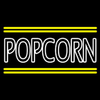 White Popcorn With Yellow Line Neonreclame