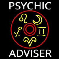 White Psychic Adviser With Logo Neonreclame