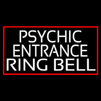 White Psychic Entrance Ring Bell Neonreclame