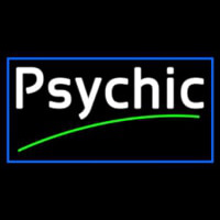 White Psychic Green Line Neonreclame